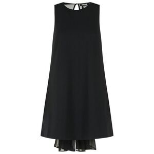 Rotate Black Crêpe Mini Dress Women